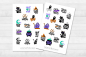 Preview: Halloween Sprüche Sticker Set